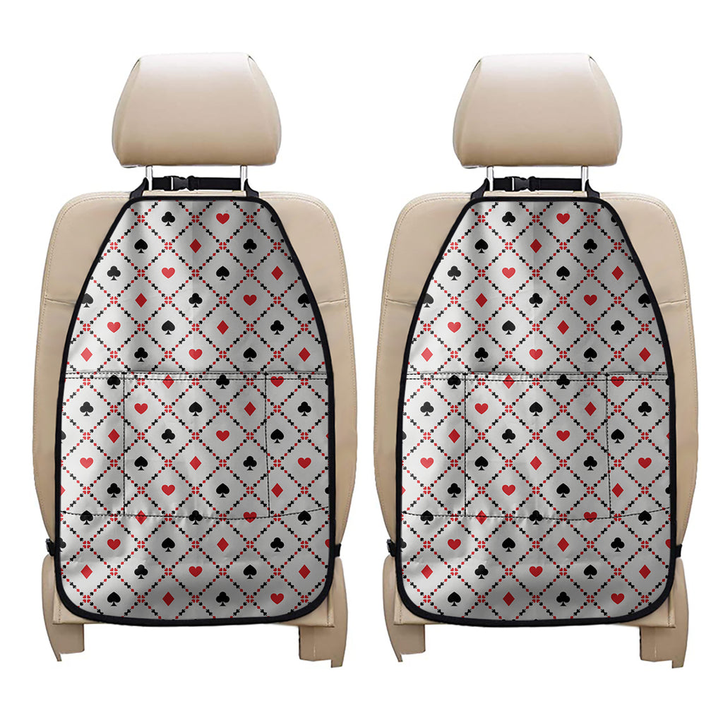 Poker Playing Card Suits Pattern Print Car Seat Organizers