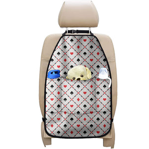 Poker Playing Card Suits Pattern Print Car Seat Organizers