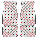 Poker Playing Card Suits Pattern Print Front and Back Car Floor Mats