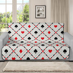 Poker Playing Card Suits Pattern Print Futon Protector