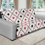 Poker Playing Card Suits Pattern Print Futon Protector