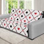 Poker Playing Card Suits Pattern Print Futon Protector