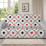 Poker Playing Card Suits Pattern Print Futon Protector