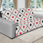 Poker Playing Card Suits Pattern Print Futon Protector