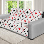 Poker Playing Card Suits Pattern Print Futon Protector