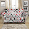 Poker Playing Card Suits Pattern Print Loveseat Protector