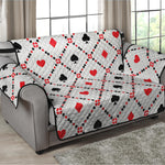 Poker Playing Card Suits Pattern Print Loveseat Protector