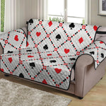 Poker Playing Card Suits Pattern Print Loveseat Protector