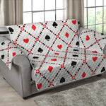 Poker Playing Card Suits Pattern Print Loveseat Protector