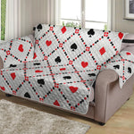 Poker Playing Card Suits Pattern Print Loveseat Protector