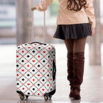 Poker Playing Card Suits Pattern Print Luggage Cover