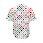 Poker Playing Card Suits Pattern Print Men's Baseball Jersey