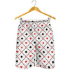 Poker Playing Card Suits Pattern Print Men's Shorts