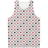 Poker Playing Card Suits Pattern Print Men's Tank Top