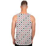 Poker Playing Card Suits Pattern Print Men's Tank Top