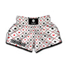 Poker Playing Card Suits Pattern Print Muay Thai Boxing Shorts