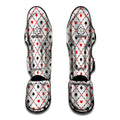 Poker Playing Card Suits Pattern Print Muay Thai Shin Guards