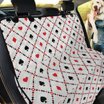 Poker Playing Card Suits Pattern Print Pet Car Back Seat Cover