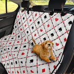 Poker Playing Card Suits Pattern Print Pet Car Back Seat Cover