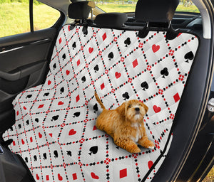 Poker Playing Card Suits Pattern Print Pet Car Back Seat Cover