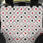 Poker Playing Card Suits Pattern Print Pet Car Back Seat Cover