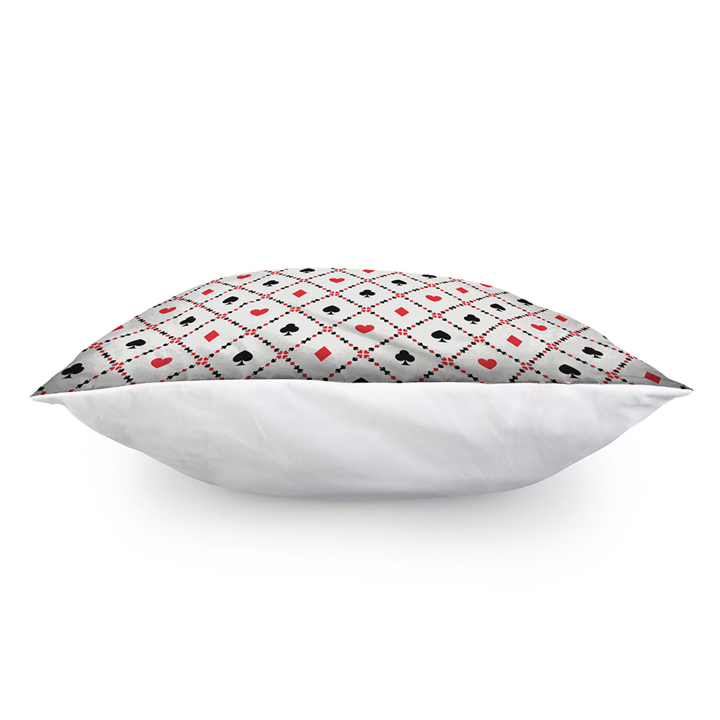 Poker Playing Card Suits Pattern Print Pillow Cover