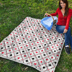 Poker Playing Card Suits Pattern Print Quilt