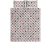 Poker Playing Card Suits Pattern Print Quilt Bed Set