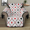 Poker Playing Card Suits Pattern Print Recliner Protector