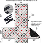 Poker Playing Card Suits Pattern Print Recliner Protector