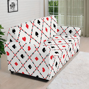 Poker Playing Card Suits Pattern Print Sofa Cover