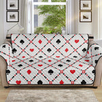 Poker Playing Card Suits Pattern Print Sofa Protector