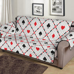 Poker Playing Card Suits Pattern Print Sofa Protector