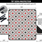 Poker Playing Card Suits Pattern Print Sofa Protector