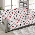 Poker Playing Card Suits Pattern Print Sofa Protector