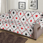 Poker Playing Card Suits Pattern Print Sofa Protector