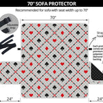 Poker Playing Card Suits Pattern Print Sofa Protector