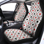 Poker Playing Card Suits Pattern Print Universal Fit Car Seat Covers