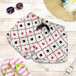 Poker Playing Card Suits Pattern Print Women's Shorts