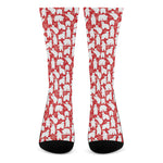 Polar Bear And Snowflake Pattern Print Crew Socks