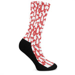 Polar Bear And Snowflake Pattern Print Crew Socks