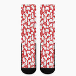 Polar Bear And Snowflake Pattern Print Crew Socks