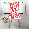 Polar Bear And Snowflake Pattern Print Dining Chair Slipcover