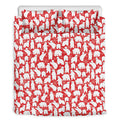 Polar Bear And Snowflake Pattern Print Duvet Cover Bedding Set