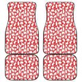 Polar Bear And Snowflake Pattern Print Front and Back Car Floor Mats