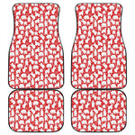 Polar Bear And Snowflake Pattern Print Front and Back Car Floor Mats