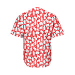 Polar Bear And Snowflake Pattern Print Men's Baseball Jersey