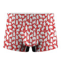 Polar Bear And Snowflake Pattern Print Men's Boxer Briefs