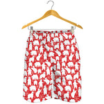 Polar Bear And Snowflake Pattern Print Men's Shorts