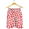 Polar Bear And Snowflake Pattern Print Men's Shorts